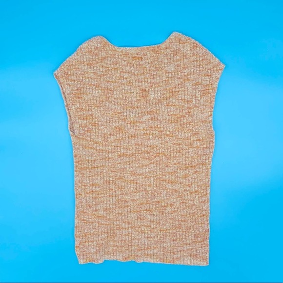 Madewell Marled Ribbed Shaw Button-Front Sweater Tee-S - Picture 4 of 8